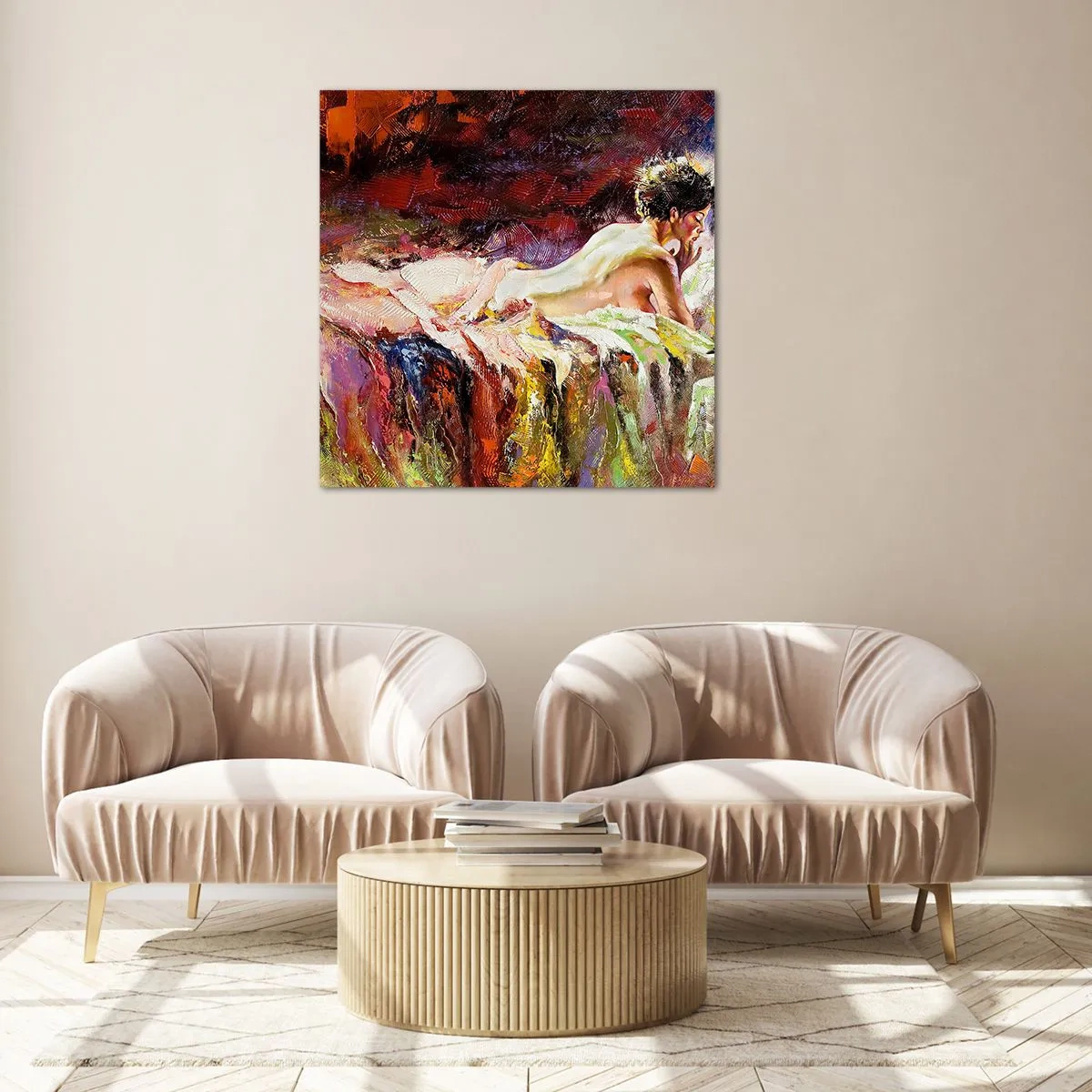 Glasbild - Bild auf glas - Venus in Gedanken - 70x70 cm