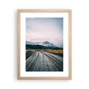 Poster in einem Rahmen aus heller Eiche - Im isländischen Flair - 30x40 cm