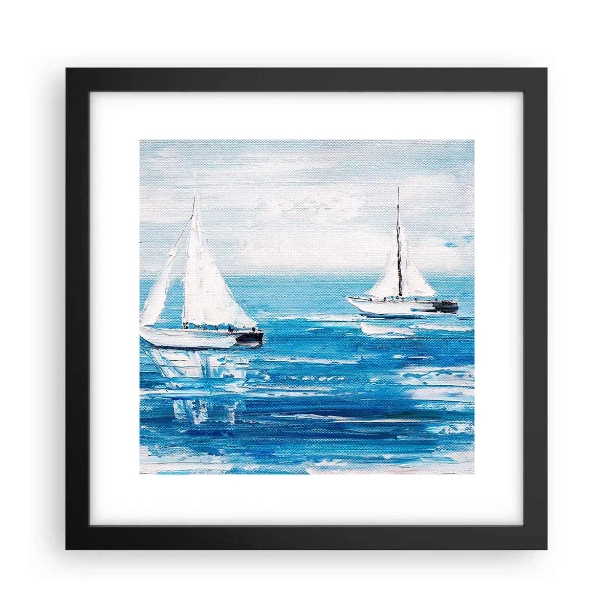 Poster in einem schwarzem Rahmen - Mit Freund an der Seite - 30x30 cm