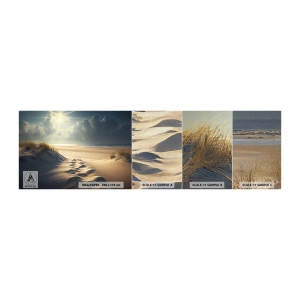 Fototapeten Muster Premium Canvas - Beruhigende Landschaft - Dünen, Strand, Ozean - 100x30 cm