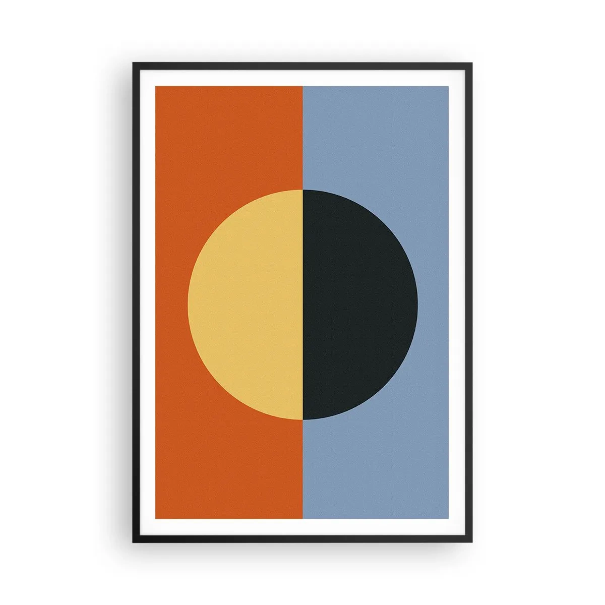 Poster in einem schwarzem Rahmen - Eine Komposition aus Wärme und Kühle - 70x100 cm