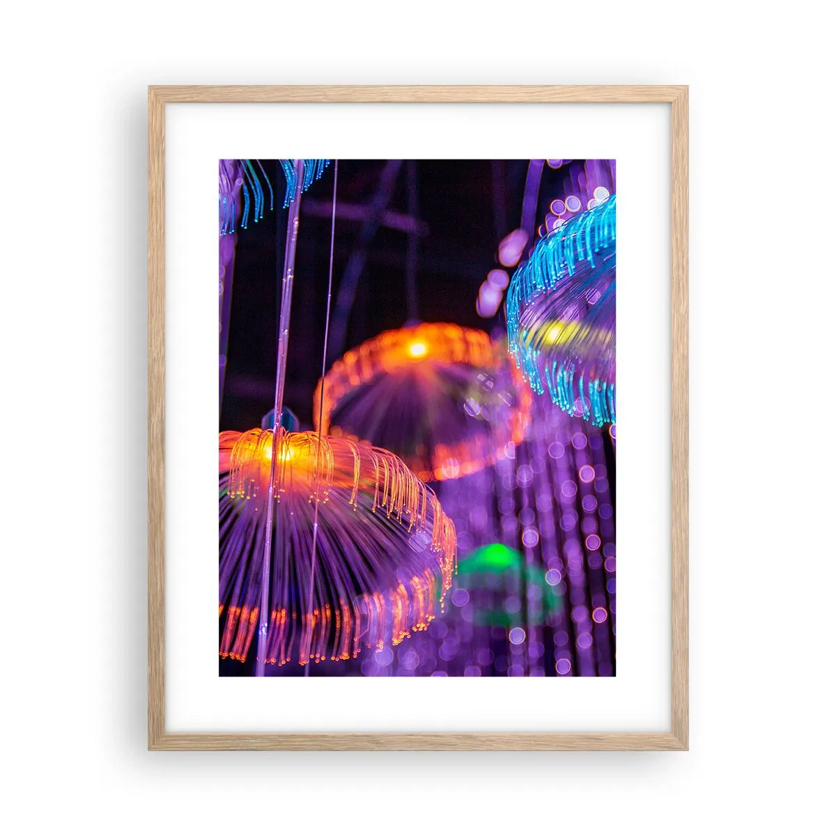 Poster in einem Rahmen aus heller Eiche - Lichtbrunnen - 40x50 cm