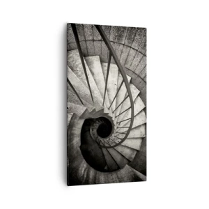 Bild auf Leinwand - Leinwandbild - Treppe hoch, Treppe runter - 55x100 cm