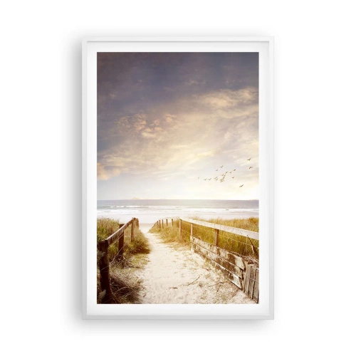 Poster in einem weißen Rahmen - Ein Raum des Friedens - 61x91 cm