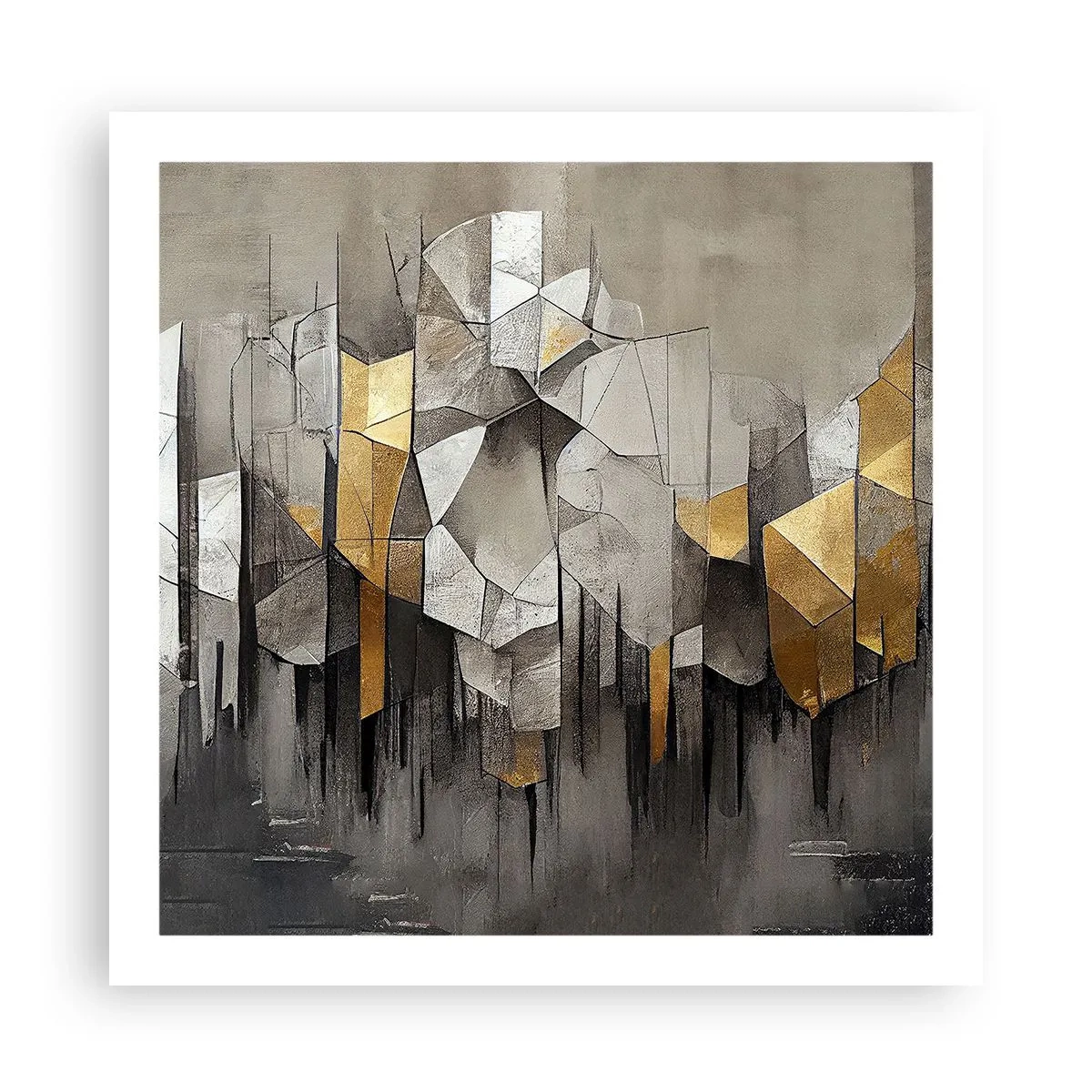Poster - Komposition aus Eis und Licht - 60x60 cm
