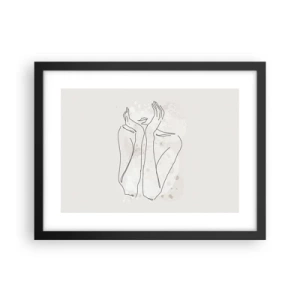 Poster in einem schwarzem Rahmen - Ein träumerischer Moment - 40x30 cm