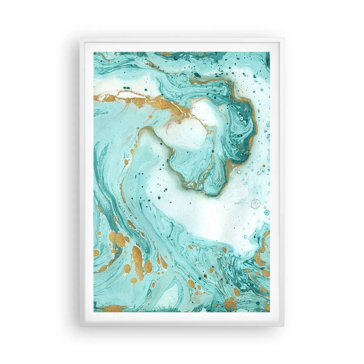 Poster in einem weißen Rahmen - Unter der großen Welle der Edo-Ära - 70x100 cm