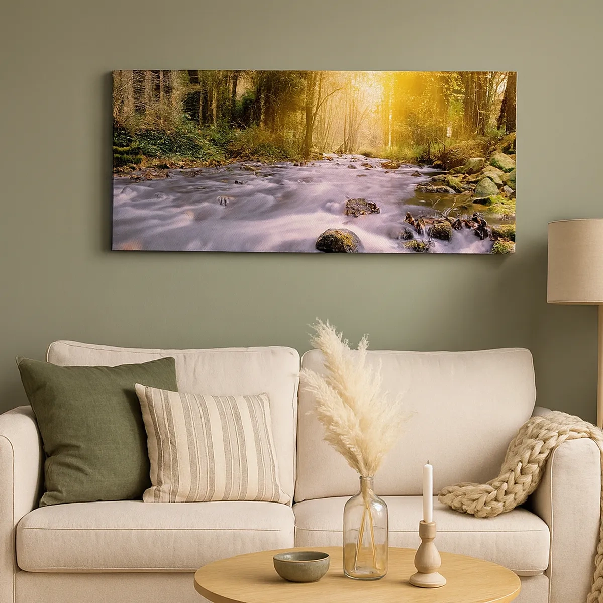 Bild auf Leinwand - Leinwandbild - Malachit im Silber- und Goldrahmen - 30x30 cm