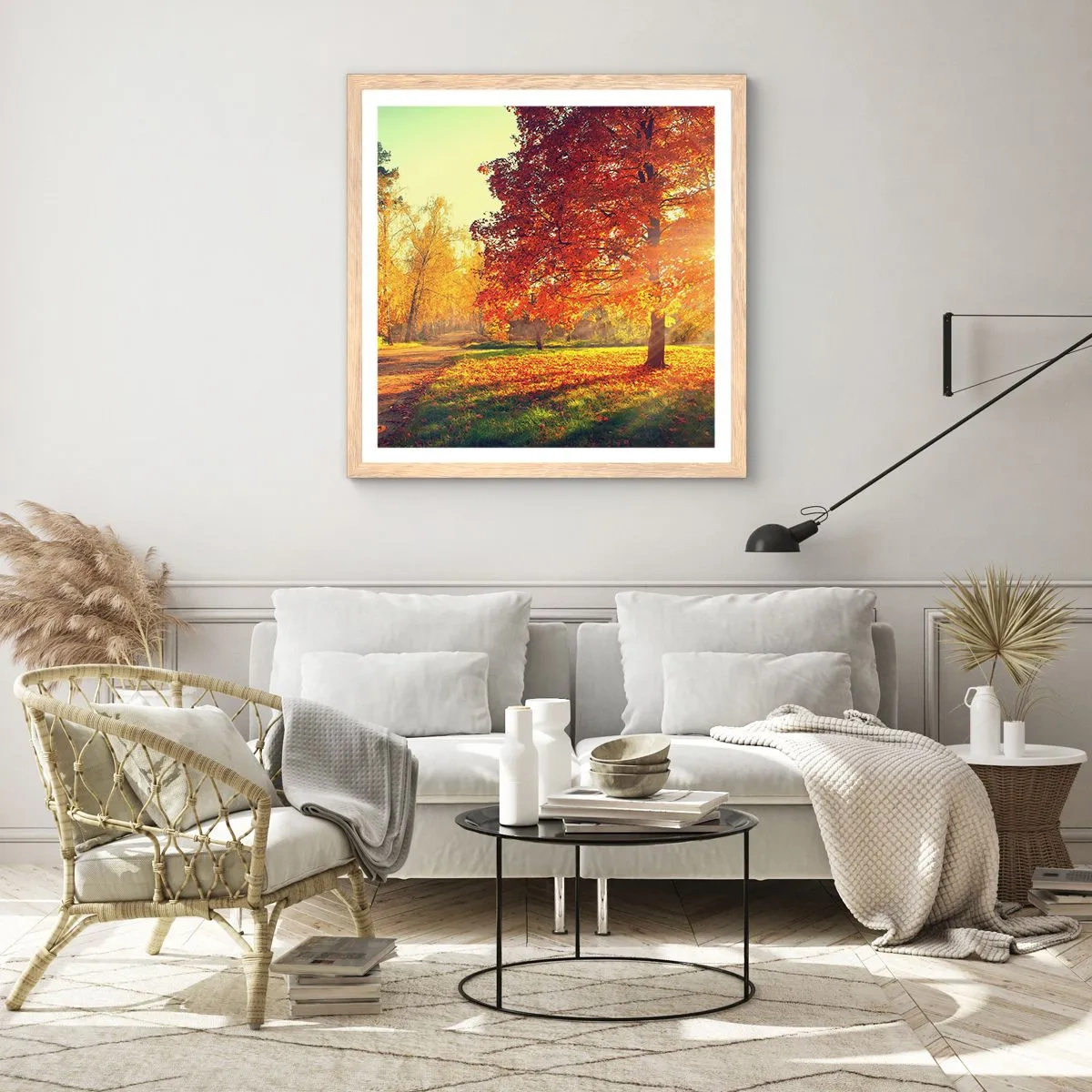 Poster in einem Rahmen aus heller Eiche - Unhöflich ist schön - 60x60 cm