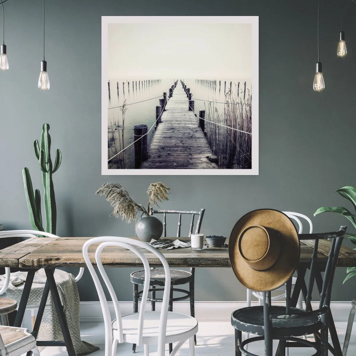 Poster - Tauchen Sie in Ruhe ein - 30x30 cm