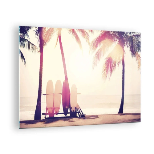 Glasbild - Bild auf glas - Es wird ein toller Tag - 70x50cm - Es wird ein toller Tag - Moderne Wanddekoration für Wohnzimmer und Schlafzimmer ARTTOR