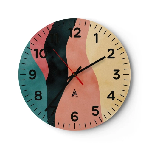 Wanduhr - Glasuhr - Konforme Nichtkonformität - 40x40 cm