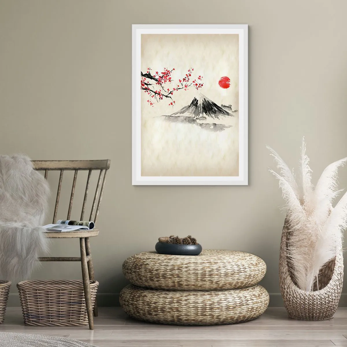 Poster in einem weißen Rahmen - Liebe Japan - 30x40 cm
