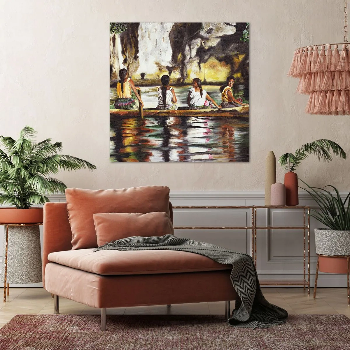 Bild auf Leinwand - Leinwandbild - In einem polynesischen Paradies - 50x50 cm