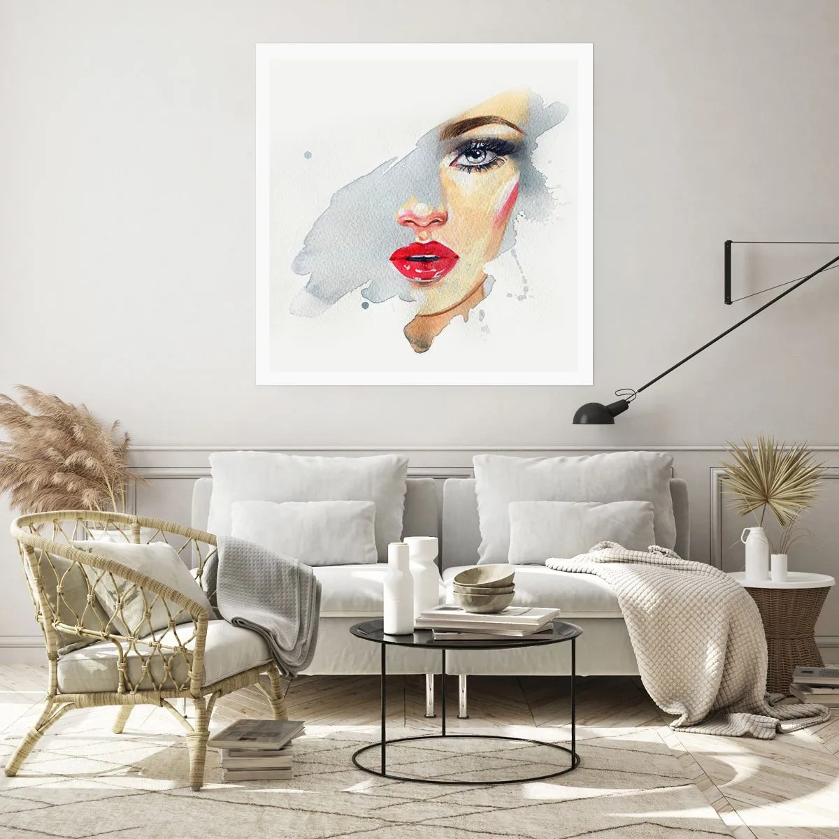 Poster - Abspiegeln in einem Wassertropfen - 40x40 cm