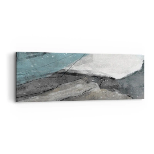 Bild auf Leinwand - Leinwandbild - Abstraktion: Felsen und Eis - 90x30 cm