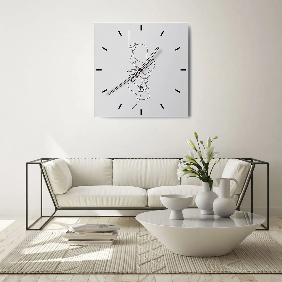 Wanduhr - Glasuhr - Die Hitze bitterer Begierden - 40x40 cm