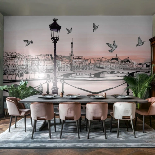 Fototapete Standard Eco - Über den Dächern von Paris - Die Architektur, Stadt, Paris - 150x105 cm