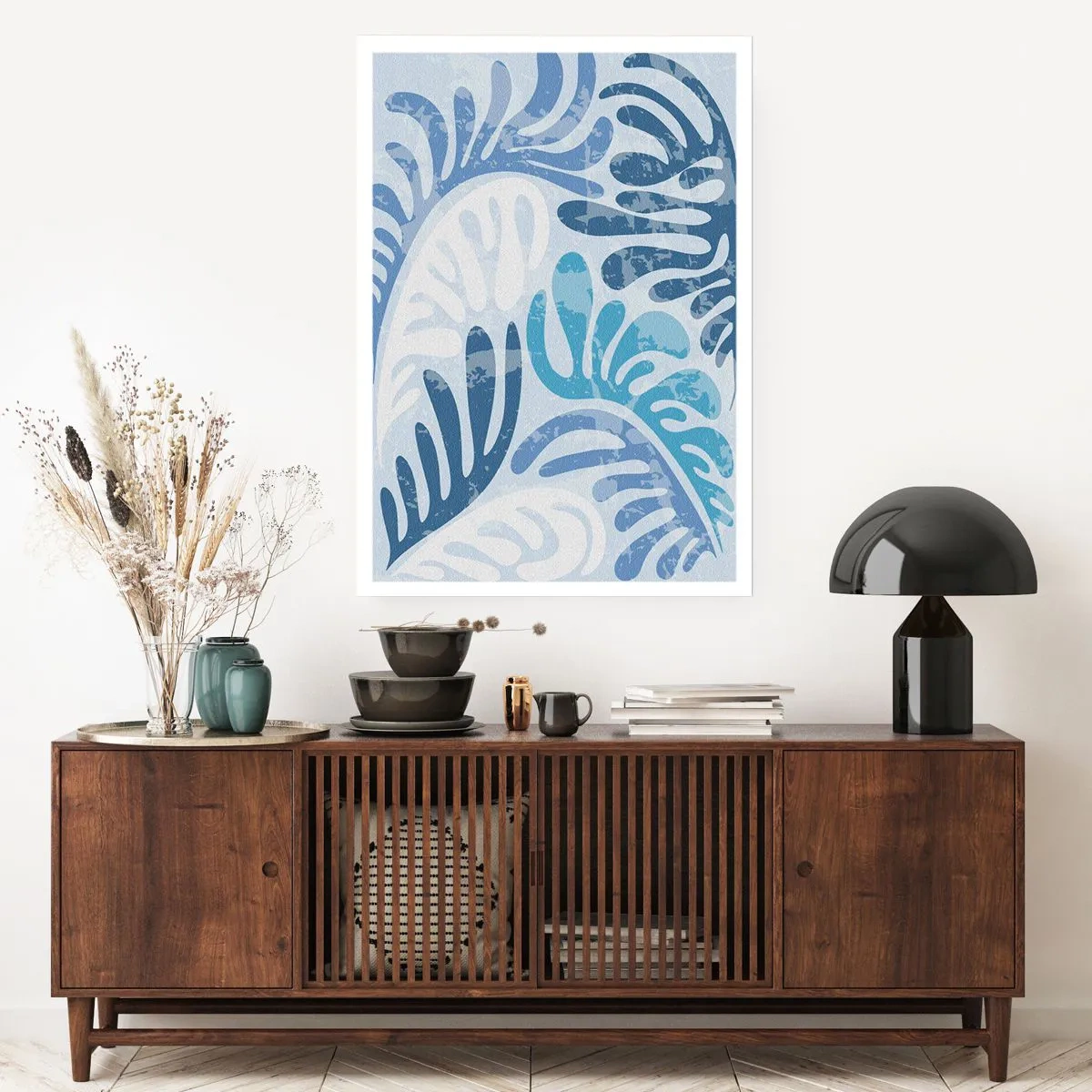 Poster - Blaue Farne - 70x100 cm