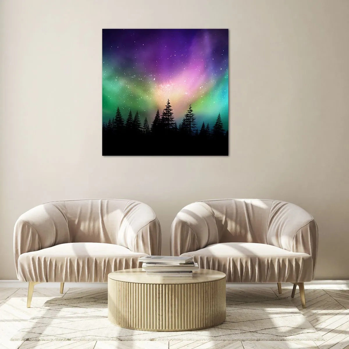 Glasbild - Bild auf glas - weiße Magie - 70x70 cm