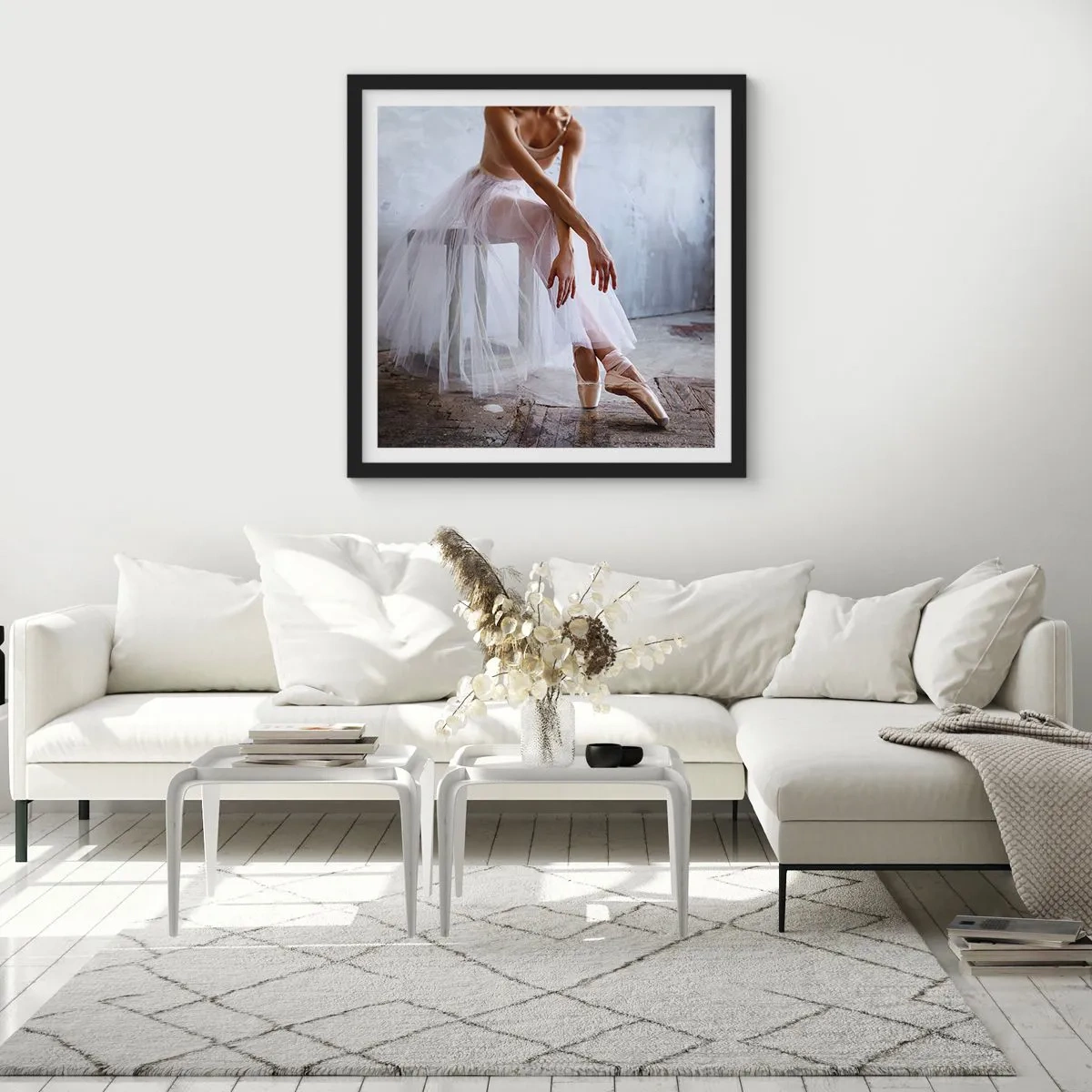 Poster in einem schwarzem Rahmen - Bevor die Rampe leuchtet - 40x40 cm