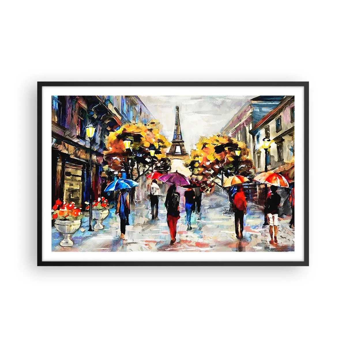 Poster in einem schwarzem Rahmen - Besonders schön im Herbst - 91x61 cm