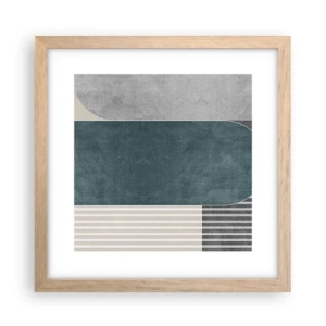 Poster in einem Rahmen aus heller Eiche - Komposition auf der Ebene - 30x30 cm