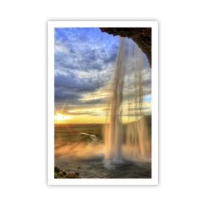 Poster - Die Welt hinter einem Schleier aus Tropfen - 61x91 cm