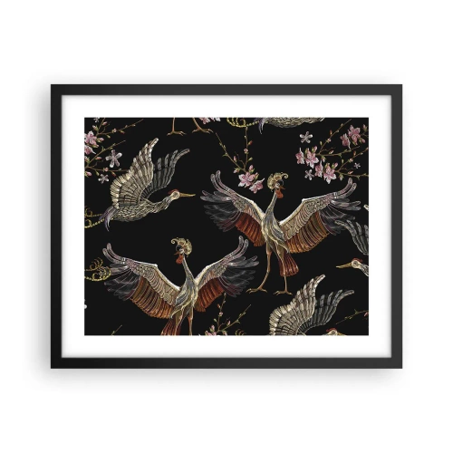 Poster in einem schwarzem Rahmen - Märchenvogel - 50x40 cm