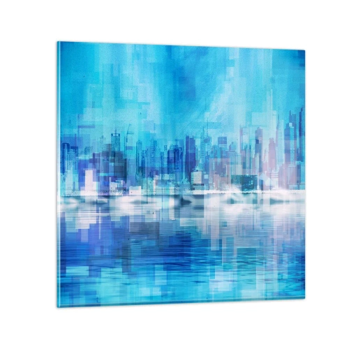 Glasbild - Bild auf glas - In Blau ertrunken - 50x50 cm