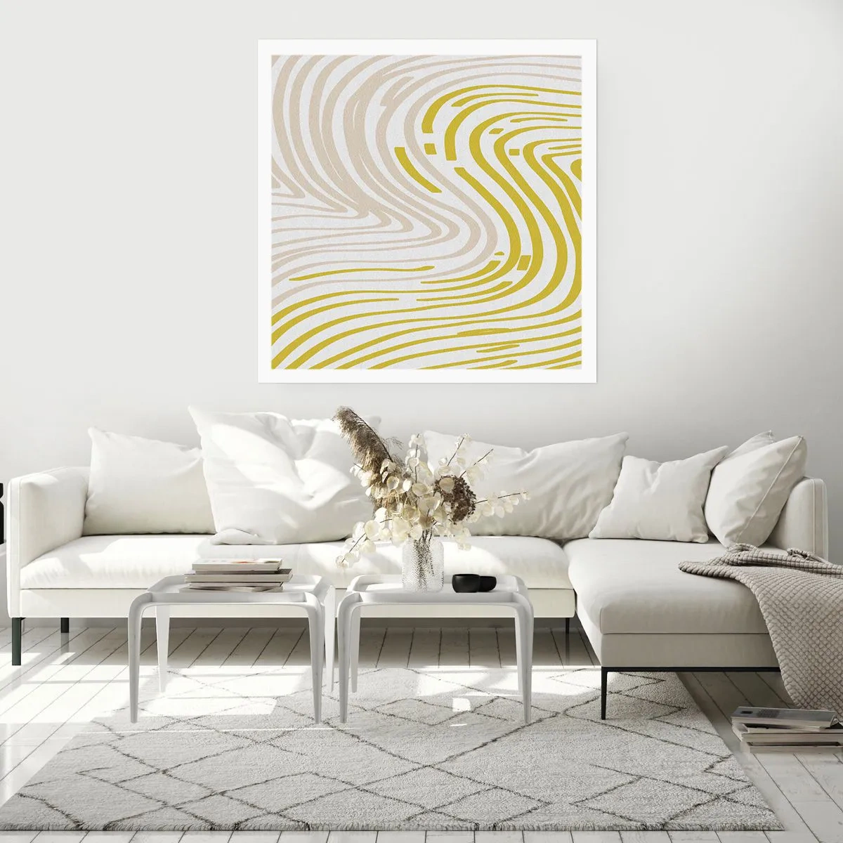 Poster - Komposition mit sanfter Biegung - 40x40 cm