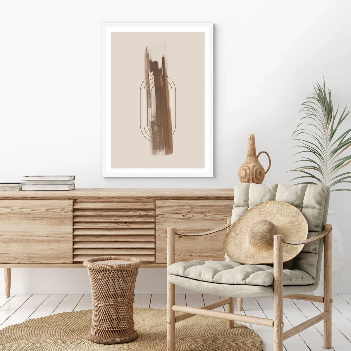 Poster in einem weißen Rahmen - Ein Hauch von Grau - 30x40 cm
