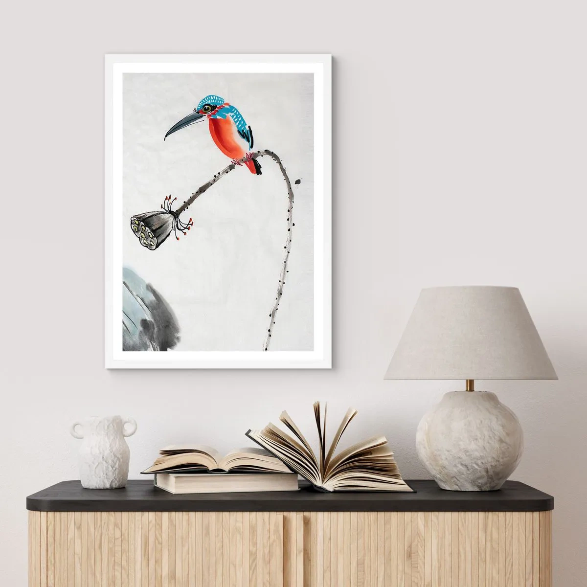 Poster in einem weißen Rahmen - Das Leben der Wiese - 30x40 cm