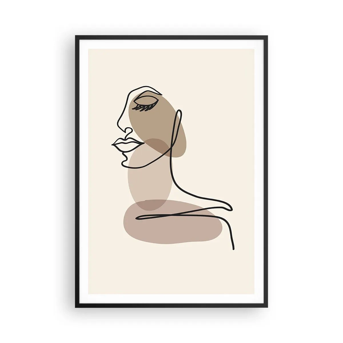 Poster in einem schwarzem Rahmen - Sich selbst zugehört - 70x100 cm