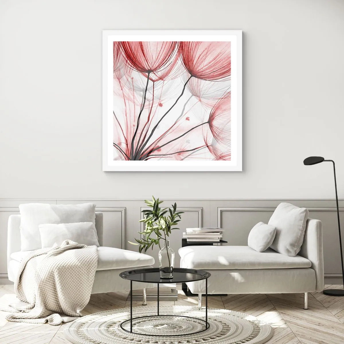 Poster in einem weißen Rahmen - Vor der Abfahrt - 50x50 cm