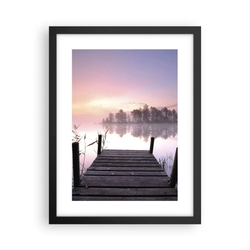Poster in einem schwarzem Rahmen - Aus dem lila Nebel ... - 30x40 cm