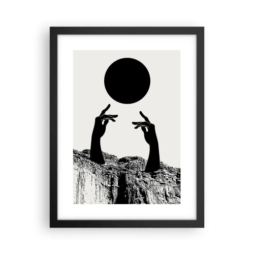 Poster in einem schwarzem Rahmen - Surrealistische Komposition: die Sonne und der Rest - 30x40 cm