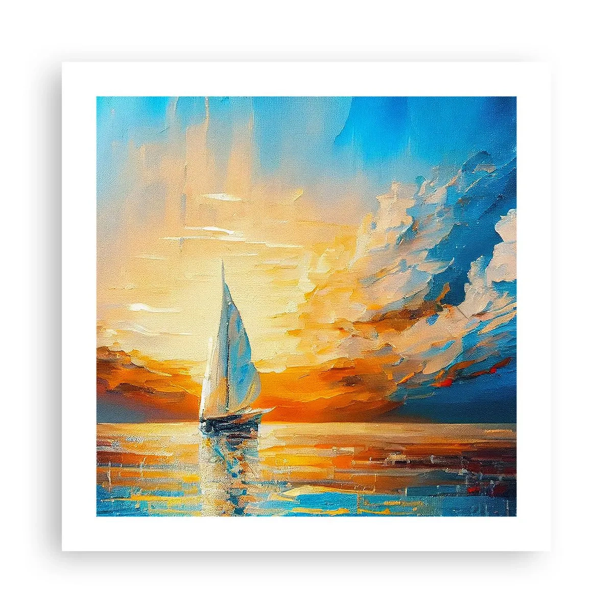 Poster - In Gold segeln - 50x50 cm