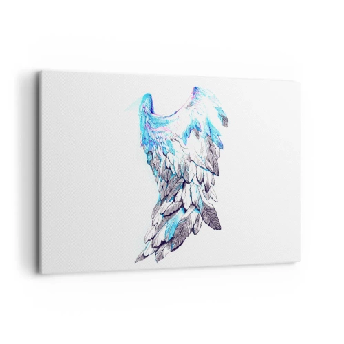 Bild auf Leinwand - Leinwandbild - Zarte Engelsflügel in Pastelltönen - 100x70cm - Ich brauche Flügel - Moderne Wanddekoration für Wohnzimmer und Schlafzimmer ARTTOR
