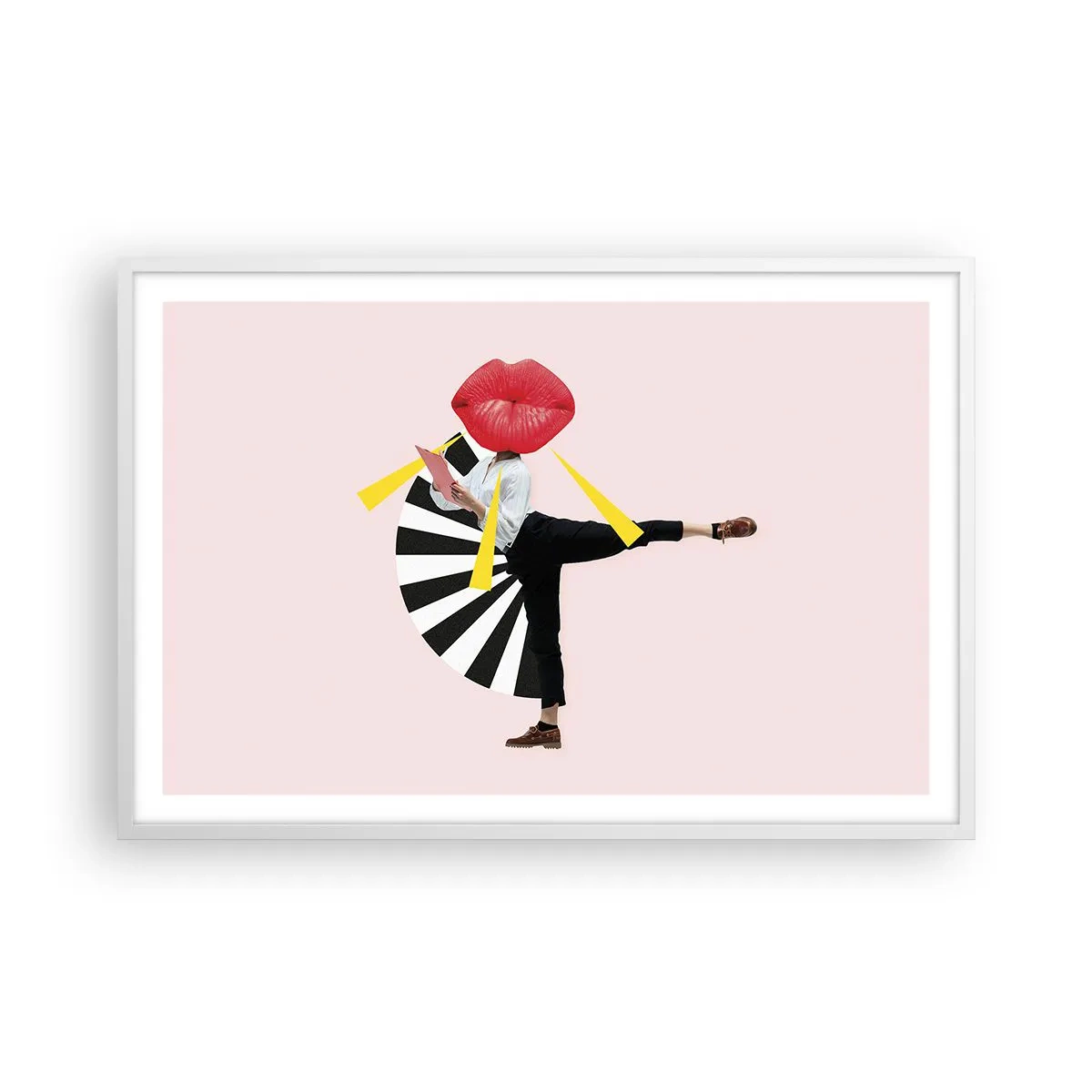 Poster in einem weißen Rahmen - Surreale Pop-Art - 91x61 cm