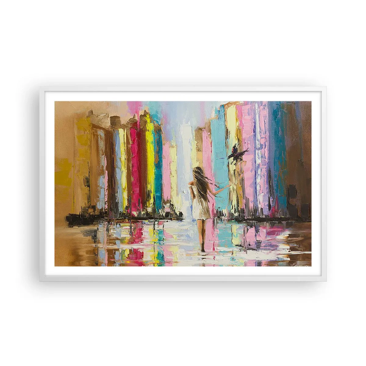 Poster in einem weißen Rahmen - Folge mir - 91x61 cm