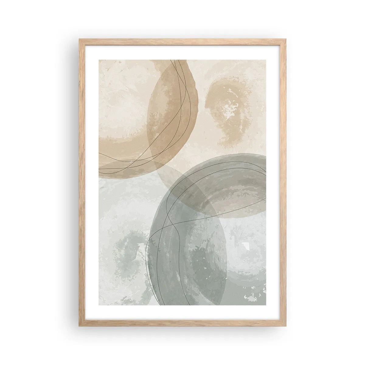 Poster in einem Rahmen aus heller Eiche - Welten durchdringen - 50x70 cm