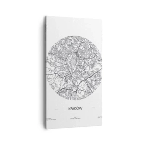 Bild auf Leinwand - Leinwandbild - Anatomie von Krakau - 45x80 cm