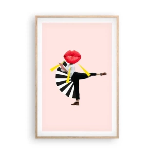 Poster in einem Rahmen aus heller Eiche - Surreale Pop-Art - 61x91 cm