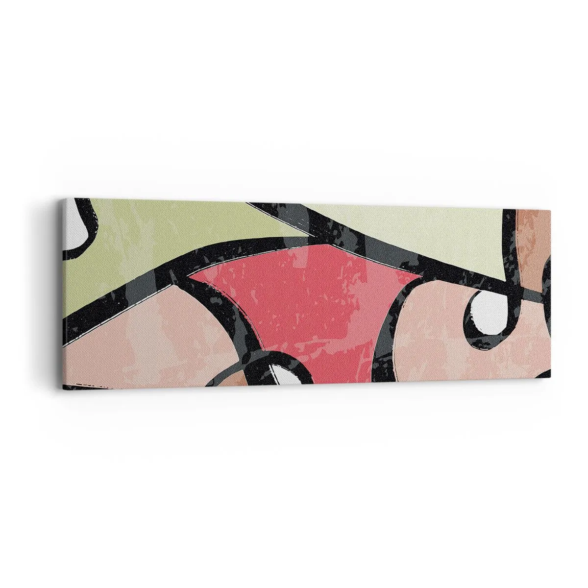 Bild auf Leinwand - Leinwandbild - Pirouetten unter Farben - 90x30 cm