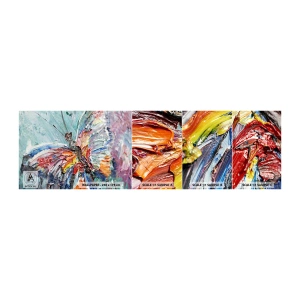 Fototapeten Muster Selbstklebend Deluxe Sticker - Von der Natur gemalt - Abstraktion, Schmetterling, Stück - 100x30 cm
