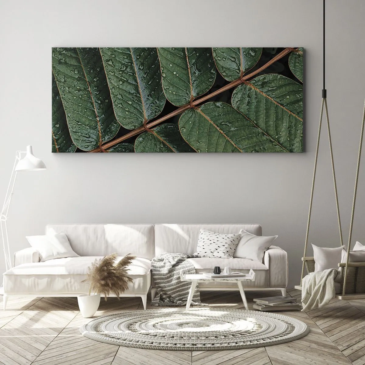 Bild auf Leinwand - Leinwandbild - Im grünen Rhythmus - 100x40 cm