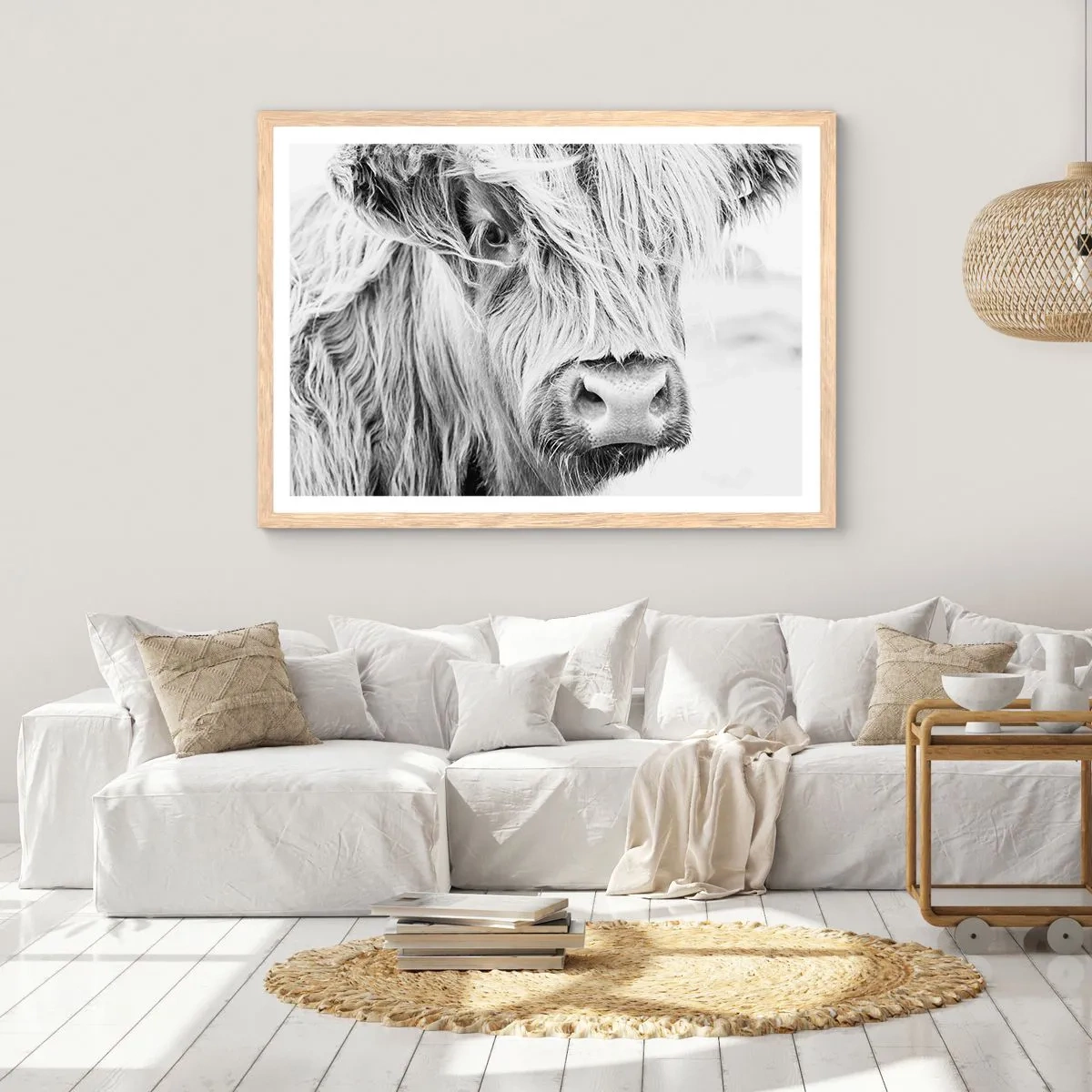 Poster in einem Rahmen aus heller Eiche - Schottische Wildheit - 40x30 cm