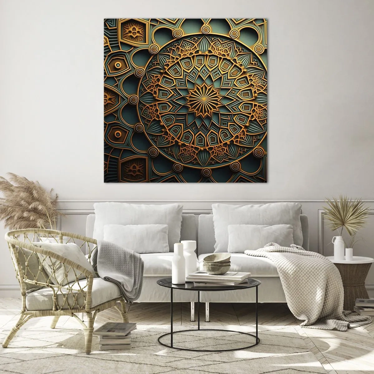 Glasbild - Bild auf glas - In arabischer Atmosphäre - 70x70 cm