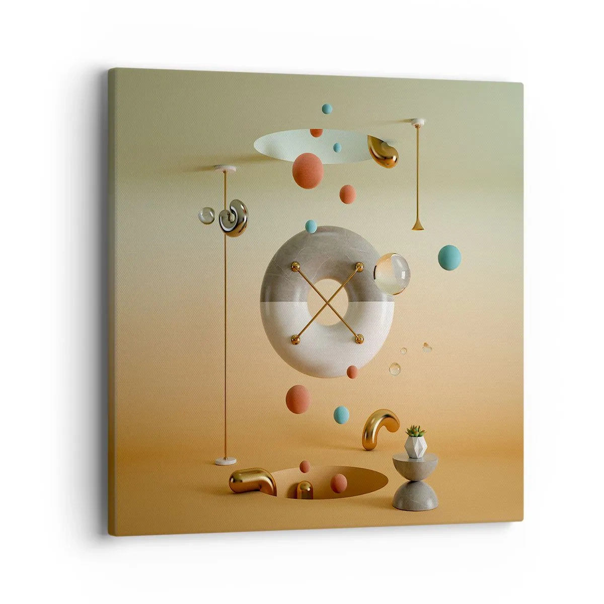 Bild auf Leinwand - Leinwandbild - Alles kann passieren - 40x40 cm